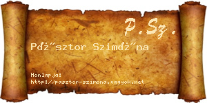 Pásztor Szimóna névjegykártya